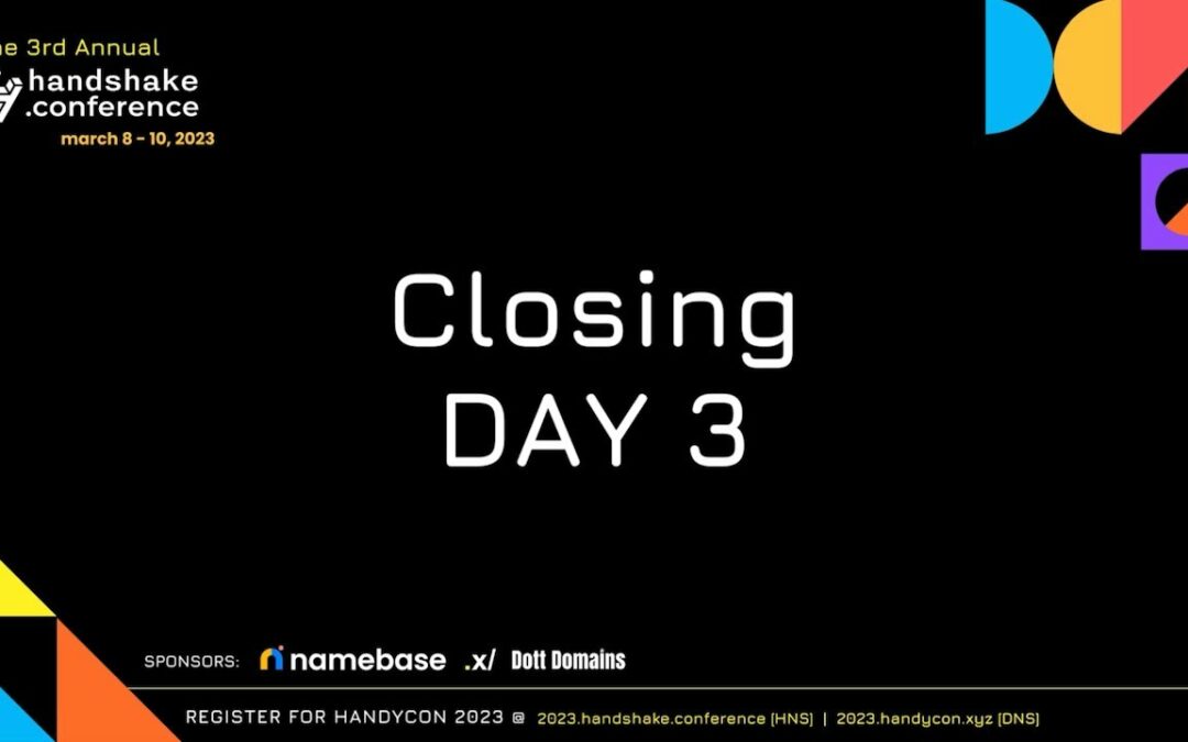 Day 3 – Closing